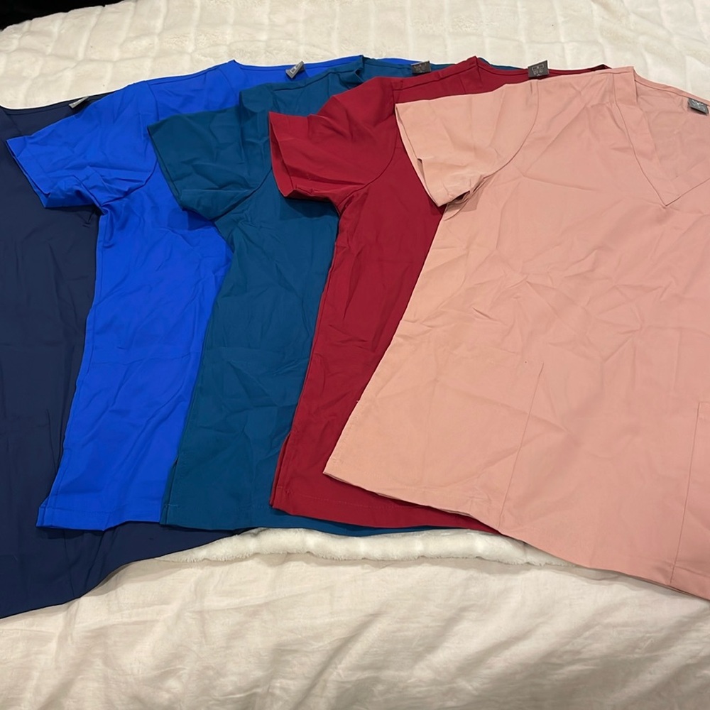 Multi color Scrub set- Tops AND bottoms